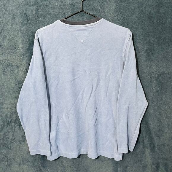 Vintage Tommy Hilfiger Blue Long Sleeve and Dark Blue Collar In Men’s Size Small - Picture 3 of 6